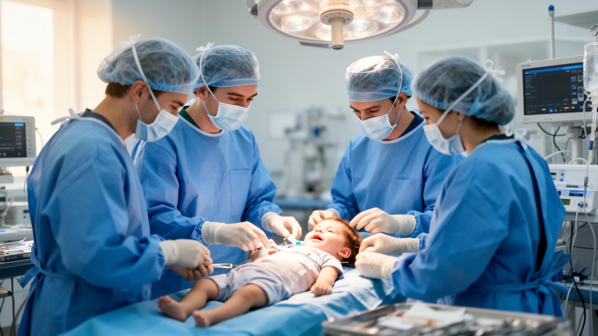 Pediatric surgical team